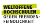 LOGO von Weltoffene Hochschulen gegen Fremdenfeindlichkeit, Klickbar, führt zur Website von Weltoffene Hochschulen gegen Fremdenfeindlichkeit