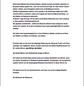 offener Brief an die Hochschulleitung (2)