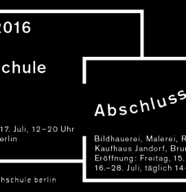 Flyer Rundgang / Abschlussausstellung 2016