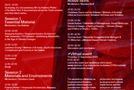 10.09.20: Material as Environmental Device. A Virtual Workshop