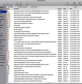Git log (Ausschnitt)