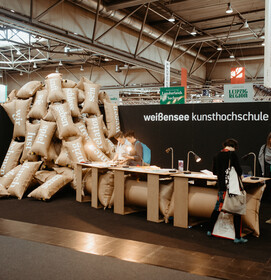 Buchmessestand, Leipzig 2019
