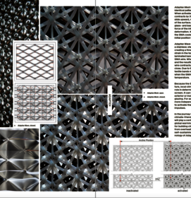 Doppelseite "Architectures of Weaving" Case Study Adaptex
