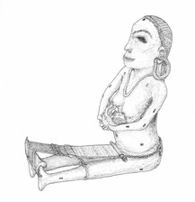 Mama Wulu - Bronzefigur aus Larantuka, Ost-Flores (6. Jhd.)