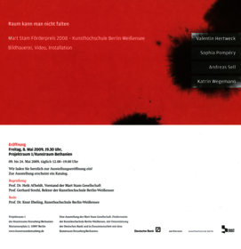 Raum kann man nicht falten, Ausstellung
