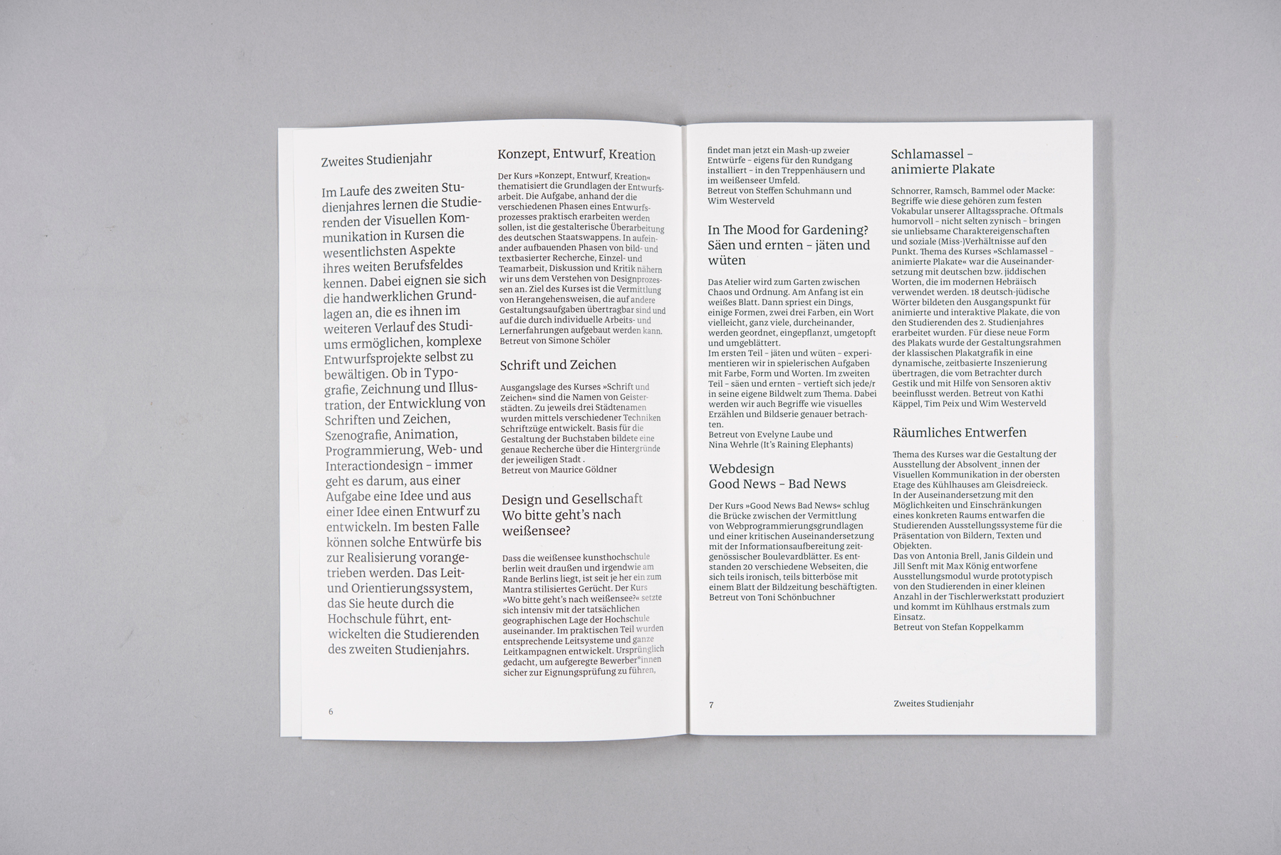 Katalog des Fachgebiets Visuelle Kommunikation 2014/15