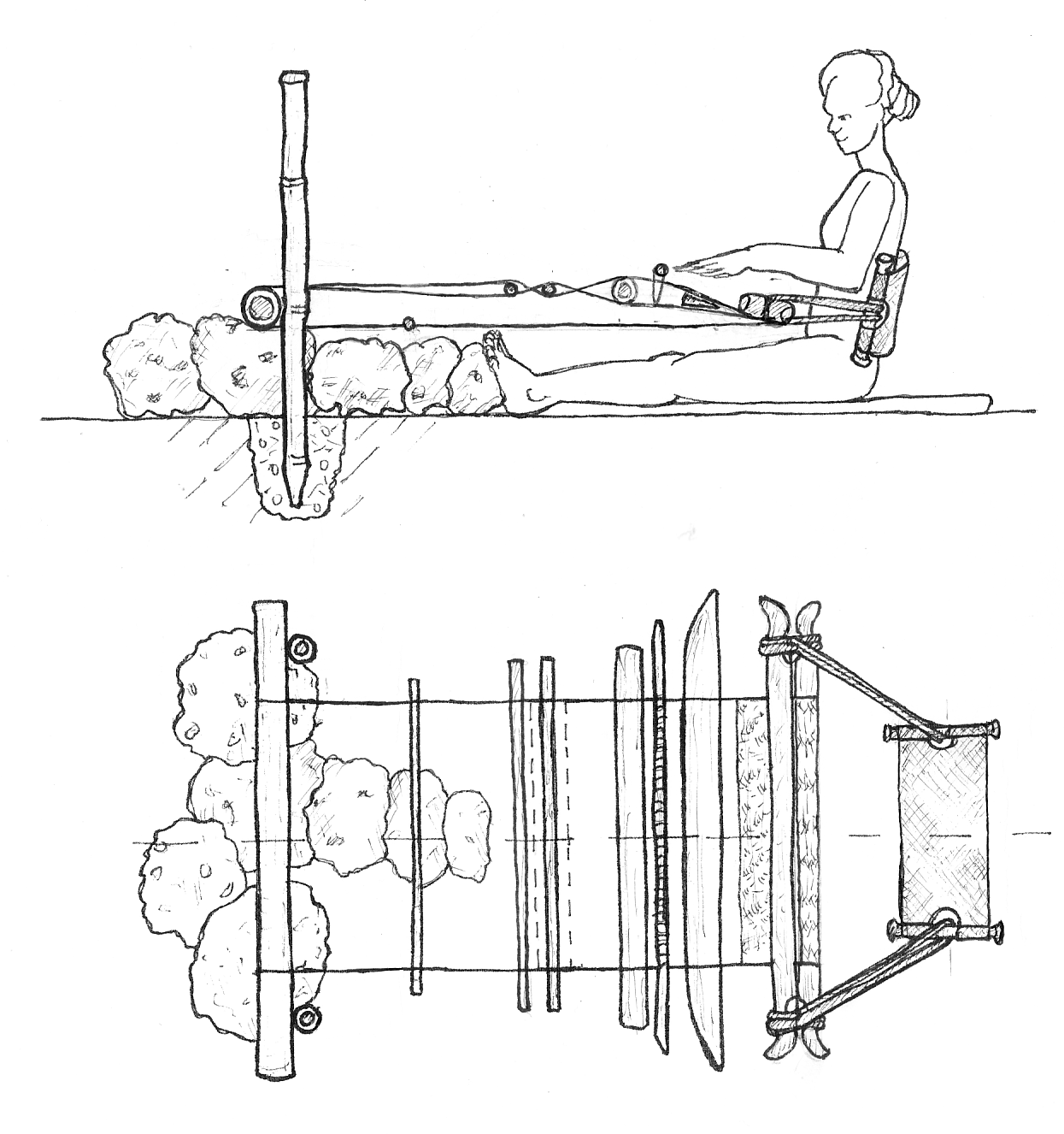 Atoni Loin Loom on Timor Island