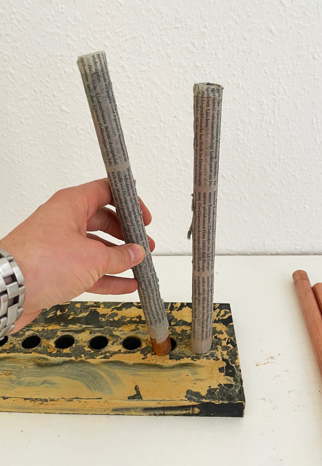 Wet Weaving Prozess: Rahmenaufbau